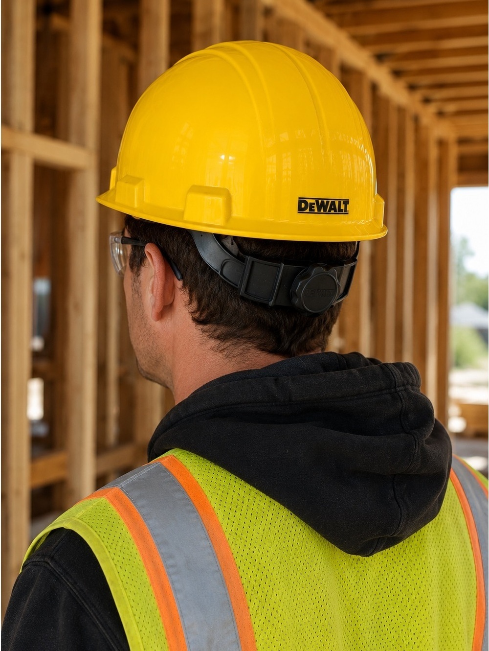 DEWALT Yellow Cap Style Hard Hat Safety Helmet Ratchet Suspension